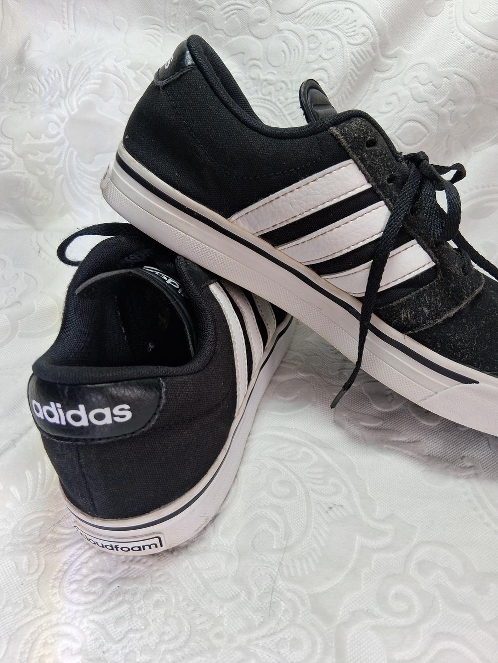adidas Kids Black and White Low-Top Sneakers - Picture 2 of 8